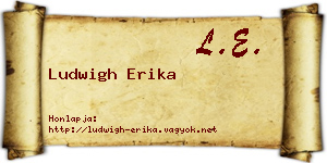 Ludwigh Erika névjegykártya